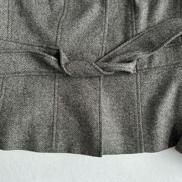 J.Crew + Robert Noble Scotland Blazer Gray Herringbone Womens Sz 6 - Picture 4 of 10